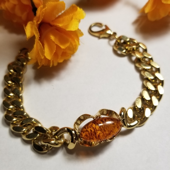 Beautiful VTG Genuine Amber Bracelet - Picture 1 of 8
